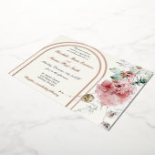 ウィンターウェディングフローラダブルアーチ 箔招待状 (回転した状態)