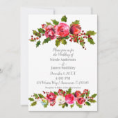 ウィンターウェディングフローラホリー離れベリーズ 招待状 (正面)