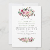 ウィンターウェディングフローラ招待状 招待状 (正面)