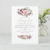 ウィンターウェディングフローラ招待状 招待状 (スタンド正面)