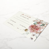 ウィンターウェディングフローラ2 箔招待状 (回転した状態)