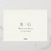 ウィンターウェディングフローラ2 箔招待状 (裏面)