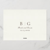 ウィンターウェディングフローラ2 箔招待状 (裏面)