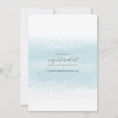 ウィンターウェディングブライダルシャワーレイクツリーズスノー 招待状 (裏面)