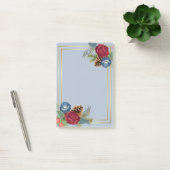 ウィンターウェディングブルゴーニュティール（緑がかった色）ブルーモダン ポストイット (オフィス)