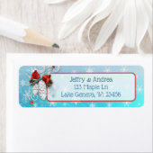 ウィンターウェディングブルーピネコーン住所 シール (インサイチュ)