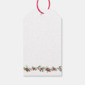 ウィンターウェディングベルとホリーの好意 ギフトタグ (裏面)