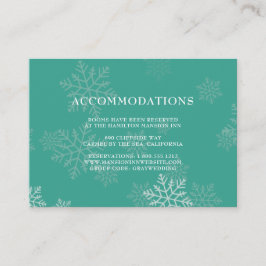 ウィンターウェディングホテルエレガントアコモデーションカード エンクロージャーカード