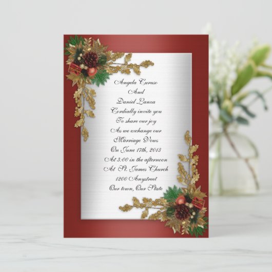 ウィンターウェディングホリデイスタイル 招待状 (スタンド正面)