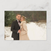 ウィンターウェディングホリーベリー結婚ズのウェブサイト エンクロージャーカード (裏面)