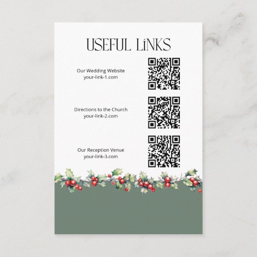 ウィンターウェディングホリーベルとレッドベリー詳細 エンクロージャーカード (裏面)