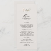 ウィンターウェディングホワイトローズニュートラルフラットメニュー メニュー (正面/裏面)