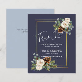 ウィンターウェディングホワイトローゼズ金ゴールドダスティブルー