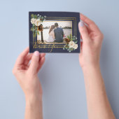 ウィンターウェディングホワイトローゼズ金ゴールドダスティブルー チラシ (手)