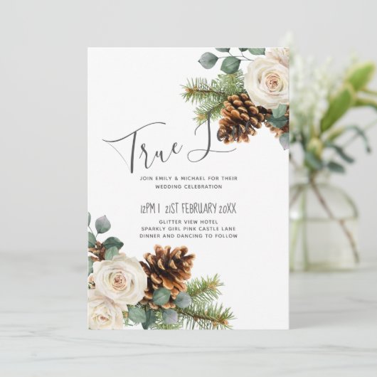 ウィンターウェディングユーカリプトゥスグリーンリーホワイトローズ (スタンド正面)