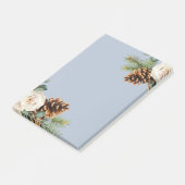 ウィンターウェディングユーカリプトゥスグリーンリーホワイトローズ ポストイット (アングル)