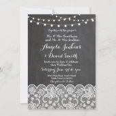 ウィンターウェディングライトシャルボードレースパーティー招待状 招待状 (正面)
