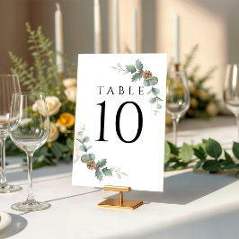 ウィンターウェディングリースwモアブランチ&ユーカリ テーブルナンバー