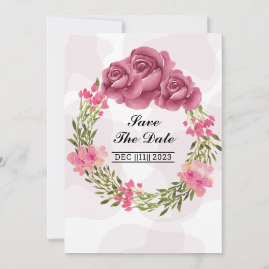 ウィンターウェディング招待状カードランドスケープデザイン 招待状 (裏面)