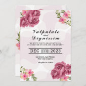 ウィンターウェディング招待状カードランドスケープデザイン 招待状 (正面/裏面)