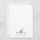 ウィンターウェディング招待状ユーカリプトゥスボタニカル 招待状 (裏面)