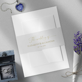 ウィンターウェディング招待状用帯金箔 招待状ベリーバンド