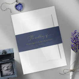 ウィンターウェディング招待状用帯金箔 招待状ベリーバンド