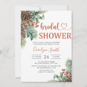 ウィンターウェディング招待状、クリスマスブライダルシャワー 招待状 (正面)