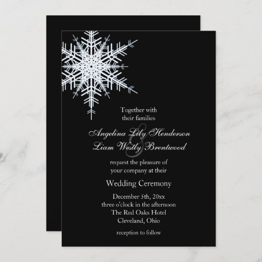 ウィンターウェディング招待状 招待状 (正面/裏面)