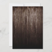 ウィンターウェディング素朴ウッド結婚式招待状 招待状 (裏面)