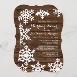 ウィンターウェディング素朴バーンウッドブライダルシャワー 招待状