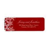 ウィンターウェディングRSVP住所 シール (正面)