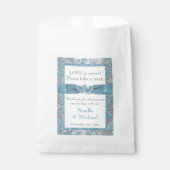 ウィンターウエディングウィープティングバッグ | Winter Wonderland Blue フェイバーバッグ (正面)