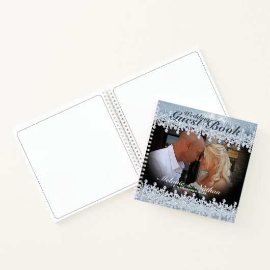 ウィンターウエディングカスタムフォトゲストブック ノートブック (内部)