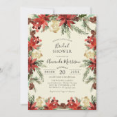  ウィンターウエディングクリスマスブライダルシャワー 招待状 (正面)