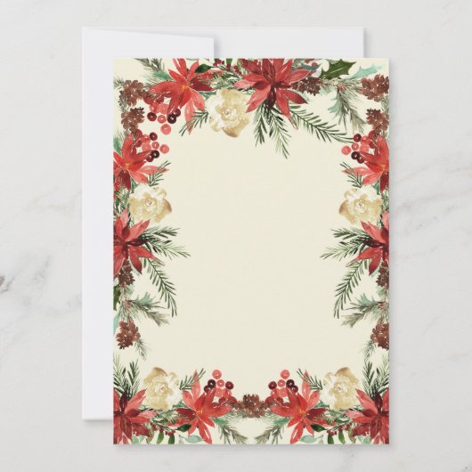  ウィンターウエディングクリスマスブライダルシャワー 招待状 (裏面)