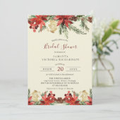 ウィンターウエディングクリスマスブライダルシャワー 招待状 (スタンド正面)