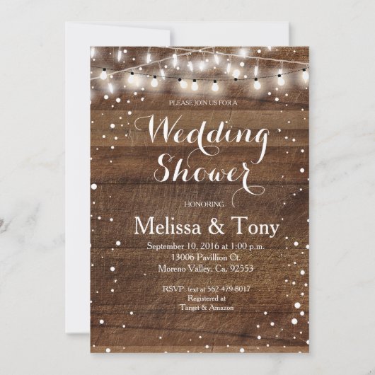 ウィンターウエディングシャワー招待状 招待状 (正面)