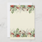 ウィンターウエディングフローラベリーブライダルシャワー 招待状 (裏面)