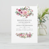 ウィンターウエディングブリデスメイドランチョンフローラ招待状 招待状 (スタンド正面)