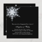 ウィンターウエディング婚約パーティ招待状 招待状 (正面/裏面)