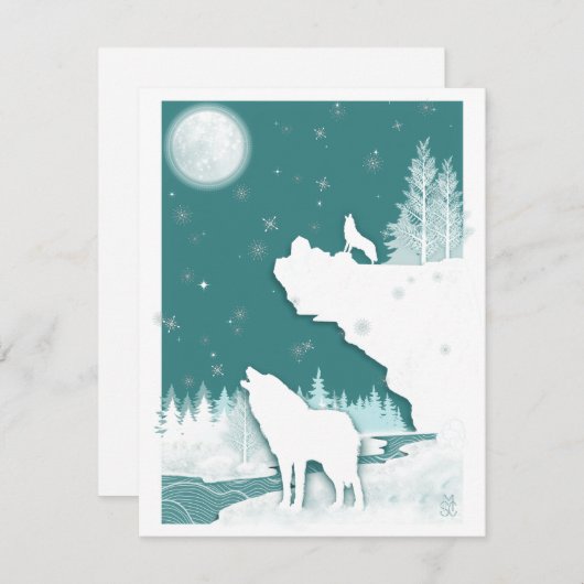 ウィンターウォルブスフラットホリデーカード シーズンカード (正面/裏面)