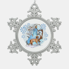 ウィンターウォークオーナメント スノーフレークピューターオーナメント