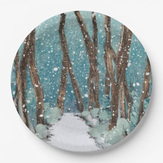 ウィンターウォークコレクション ペーパープレート (正面)