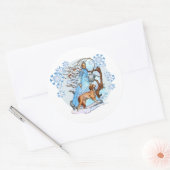 ウィンターウォークステッカー ラウンドシール (封筒)