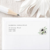 ウィンターウォーターカラーアネモネス差出人住所 ラベル (インサイチュ)