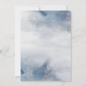 ウィンターウォーターカラーウォッシュ結婚式招待状 招待状 (裏面)