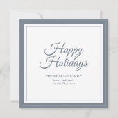 ウィンターウォーターカラーホリデーキツネ 招待状 (裏面)