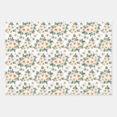 ウィンターウサギフローラ |中国の新年 ラッピングペーパーシート (正面2)