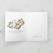 ウィンターウサギフローラ |赤ちゃんシャワーありがとう サンキューカード (内部)